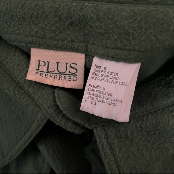 Vintage Green Fleece Button Down Shirt Sweater - Picture 9 of 9